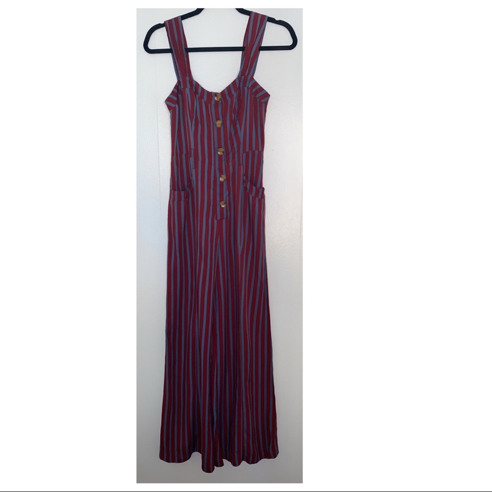 FREE PEOPLE BUTTON DOWN JUMPSUIT - Picture 3 of 7